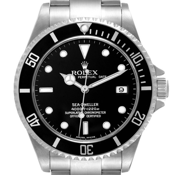 Rolex Seadweller 4000 Black Dial Steel Mens Watch 16600 Box Papers
