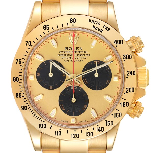 Rolex Daytona Yellow Gold Champagne Dial Mens Watch 116528