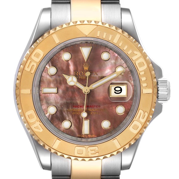 Rolex Yachtmaster Steel Yellow Gold Mother of Pearl Mens Watch 16623