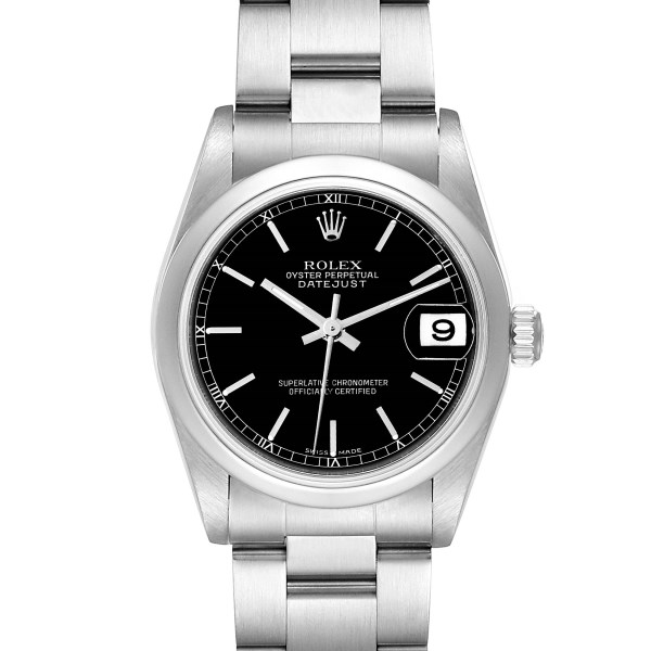 Rolex Datejust 31 Midsize Black Dial Steel Ladies Watch 78240