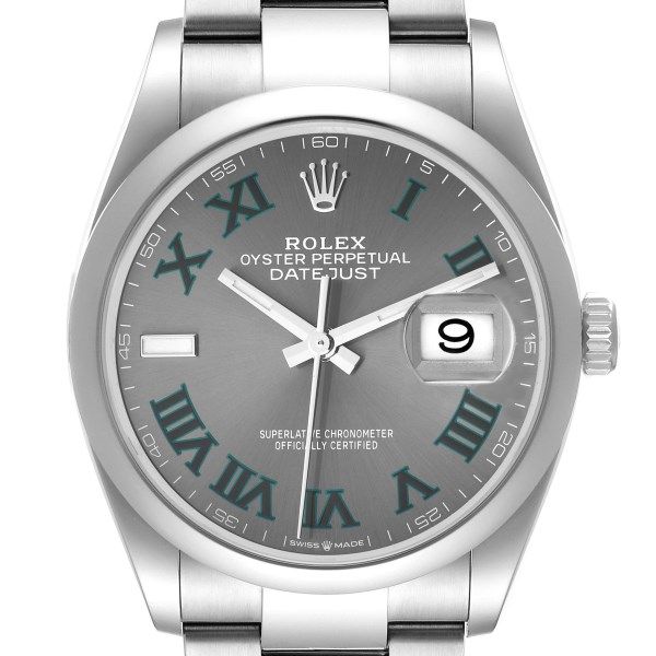 Rolex Datejust 36 Grey Green Wimbledon Dial Steel Mens Watch 126200 Unworn Rolex Datejust 36 Grey Green Wimbledon Dial Steel Mens Watch 126200 Unworn