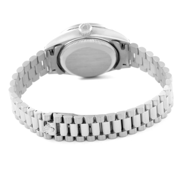 Rolex President White Gold Silver Diamond Dial Ladies Watch 79159