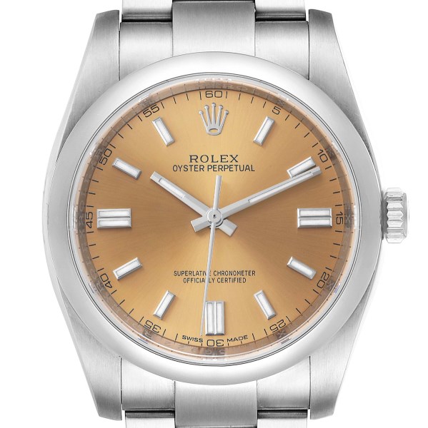 Rolex Oyster Perpetual 36 White Grape Dial Steel Mens Watch 116000 Box Card