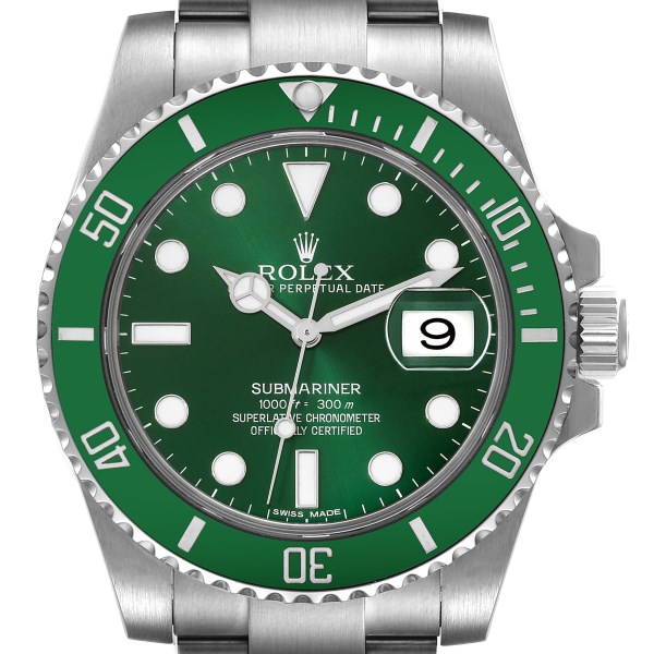 Rolex Submariner Hulk Green Dial Bezel Steel Mens Watch 116610LV Box Card