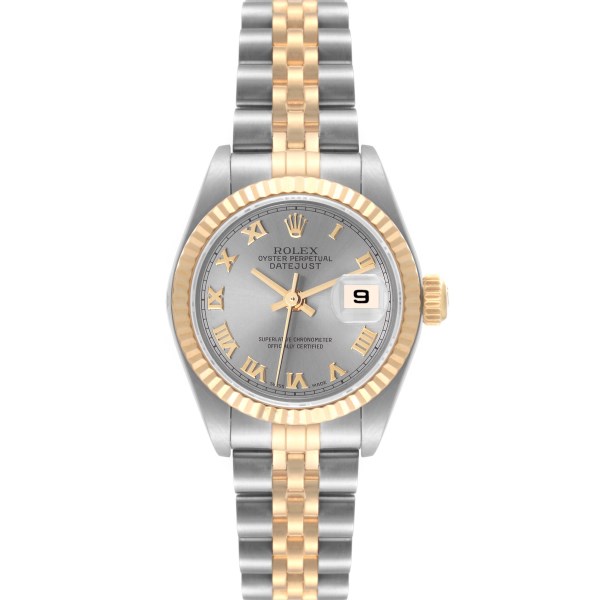 Rolex Datejust Steel Yellow Gold Slate Dial Ladies Watch 79173