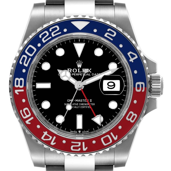 Rolex GMT Master II Pepsi Bezel Oyster Steel Mens Watch 126710 Unworn