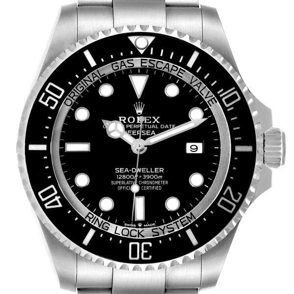 Rolex Seadweller Deepsea 44 Black Dial Steel Mens Watch 126660 Box Card