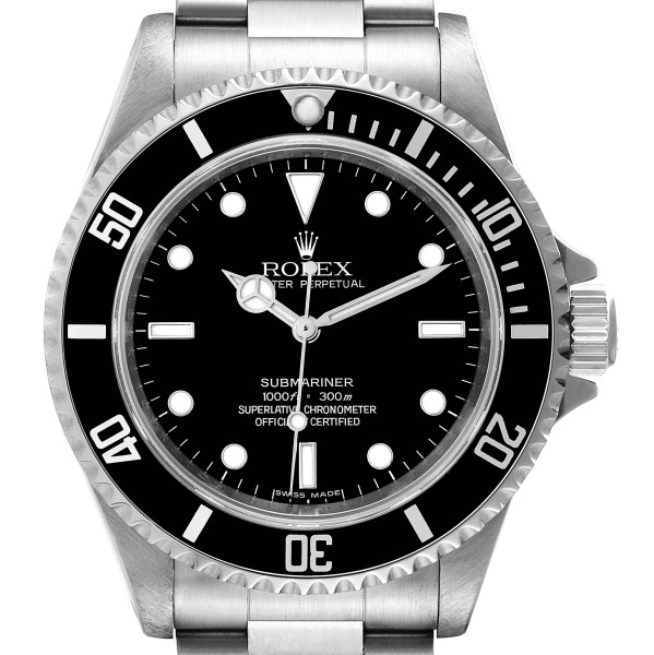 Rolex Submariner 40mm Non-Date 4 Liner Steel Mens Watch 14060 Box Card