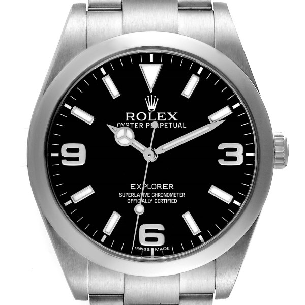 Rolex Explorer I 39mm Black Dial Steel Mens Watch 214270