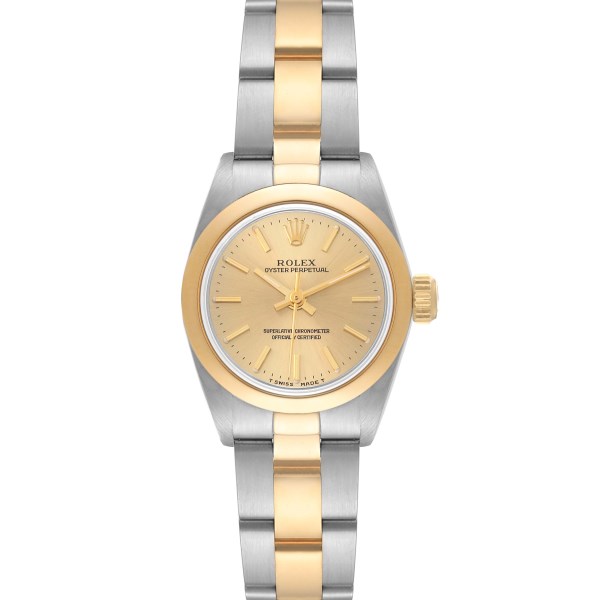 Rolex Oyster Perpetual NonDate Steel Yellow Gold Ladies Watch 67183