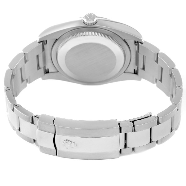 Rolex Datejust Steel White Gold Black Dial Oyster Bracelet Mens Watch 116234