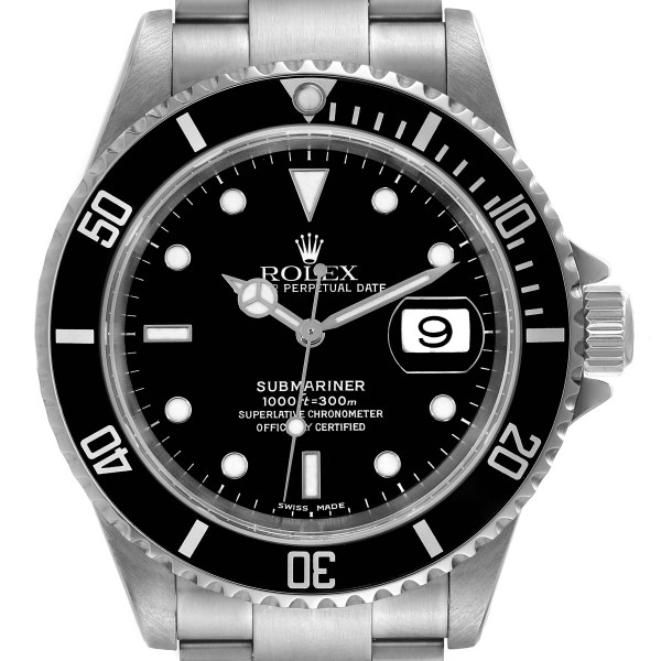 Rolex Submariner Date 40mm Black Dial Steel Mens Watch 16610 Box Papers Rolex Submariner Date 40mm Black Dial Steel Mens Watch 16610 Box Papers