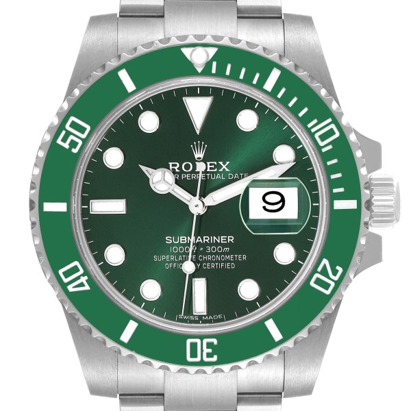 Rolex Submariner Hulk Green Dial Bezel Steel Mens Watch 116610LV Box Card