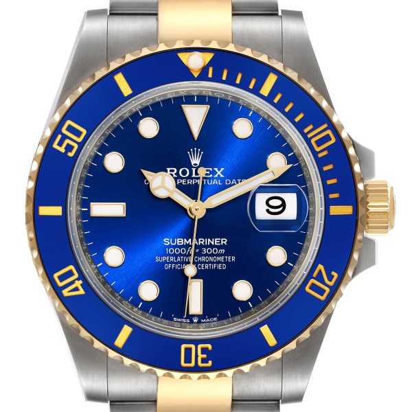 Rolex Submariner 41 Steel Yellow Gold Blue Dial Mens Watch 126613 Box Card