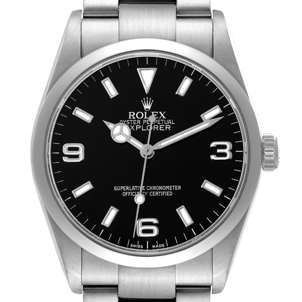 Rolex Explorer I Black Dial Stainless Steel Mens Watch 114270