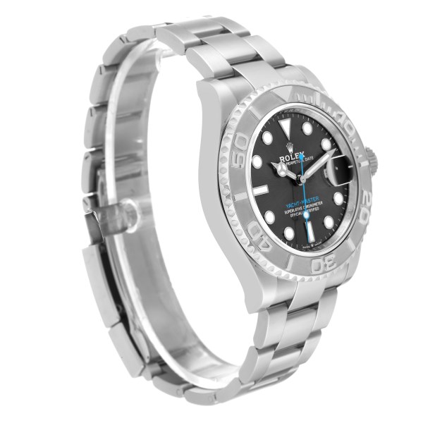 Rolex Yachtmaster Steel Platinum Bezel Rhodium Dial Mens Watch 126622 Box Card