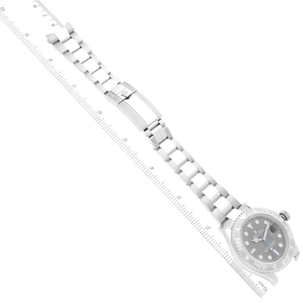 Rolex Yachtmaster Steel Platinum Bezel Rhodium Dial Mens Watch 126622 Box Card