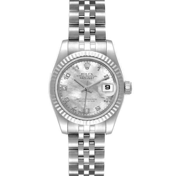Rolex Datejust Steel White Gold Goldust Diamond Ladies Watch 179174