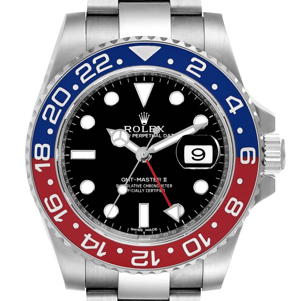 Rolex GMT Master II White Gold Pepsi Bezel Mens Watch 116719