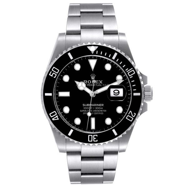 Rolex Submariner Black Dial Ceramic Bezel Steel Mens Watch 126610 Box Card