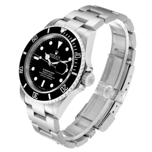 Rolex Submariner Date Black Dial Steel Mens Watch 16610