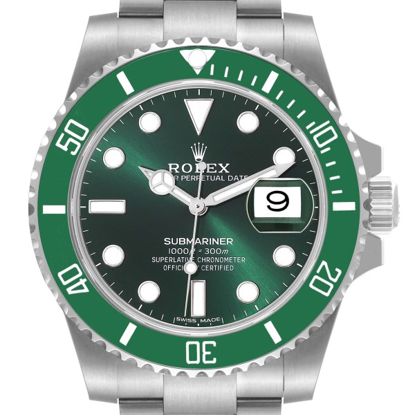 Rolex Submariner Hulk Green Dial Bezel Steel Mens Watch 116610LV Box Card