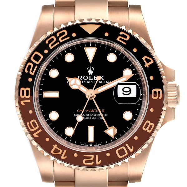 Rolex GMT Master II Rose Gold Mens Watch 126715 Box Card