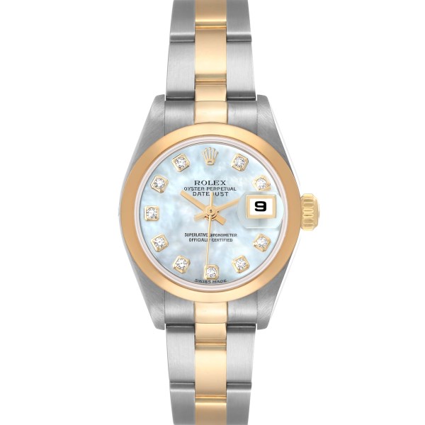 Rolex Datejust Steel Yellow Gold Mother of Pearl Diamond Ladies Watch 79163 Rolex Datejust Steel Yellow Gold Mother of Pearl Diamond Ladies Watch 79163