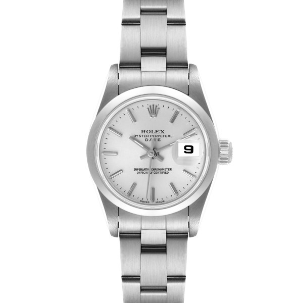 Rolex Date Silver Dial Oyster Bracelet Steel Ladies Watch 79160