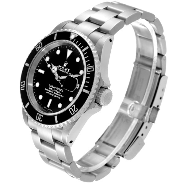 Rolex Submariner Date Black Dial Steel Mens Watch 16610