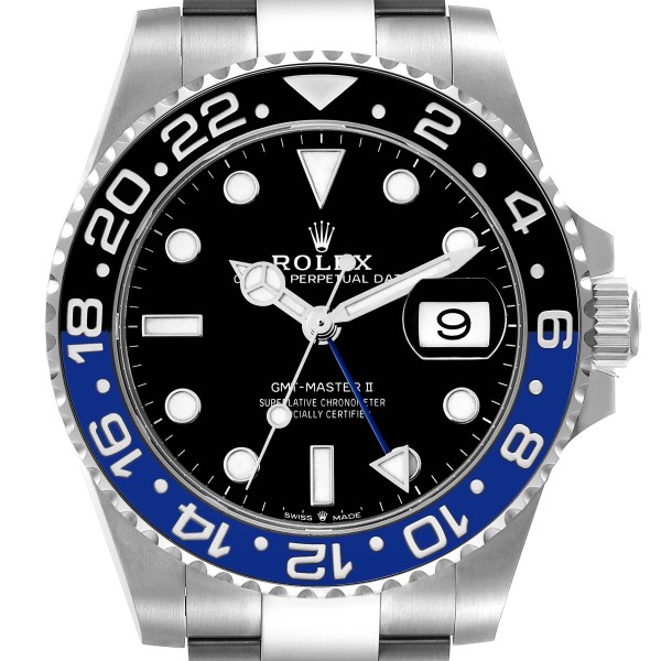 Rolex GMT Master II Black Blue Batman Bezel Steel Mens Watch 126710 Unworn