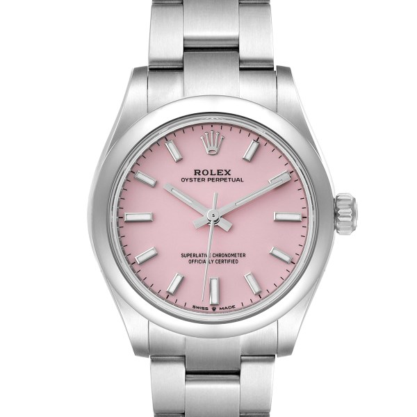 Rolex Midsize 31mm Candy Pink Dial Automatic Steel Ladies Watch 277200 Unworn