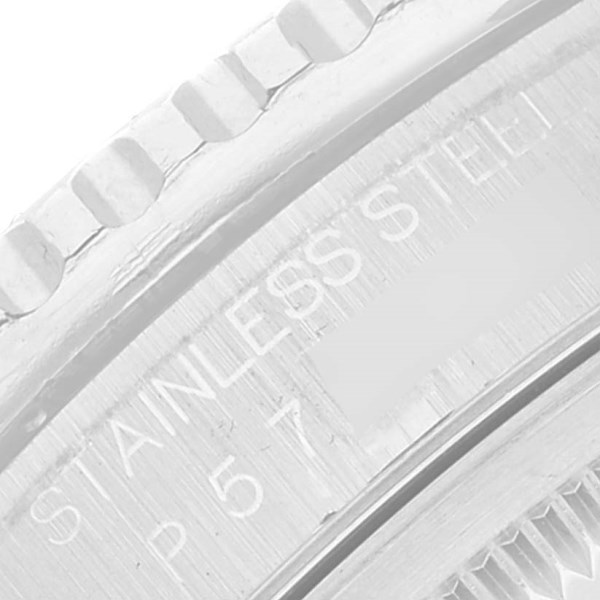 Rolex Datejust Turnograph Steel White Gold Mens Watch 16264 Box Papers