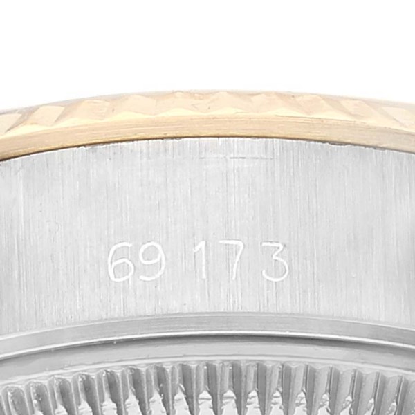 Rolex Datejust Steel Yellow Gold Champagne Diamond Dial Ladies Watch 69173