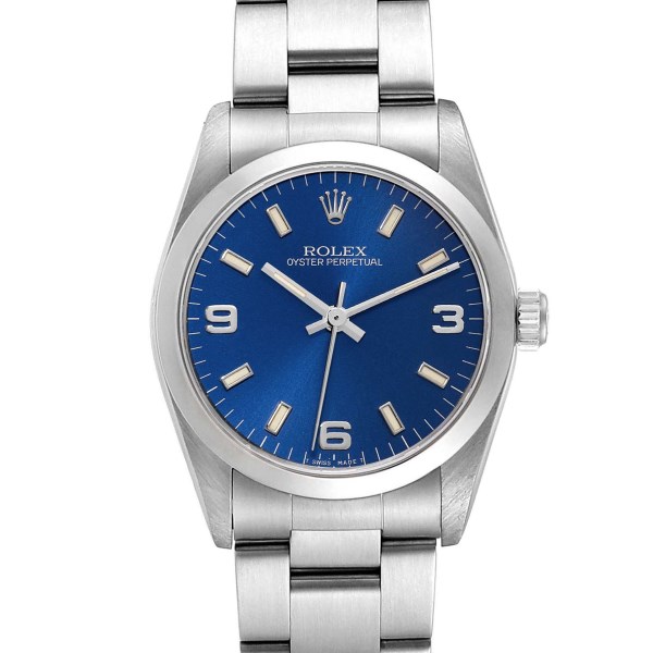 Rolex Midsize 31mm Blue Dial Automatic Steel Ladies Watch 67480