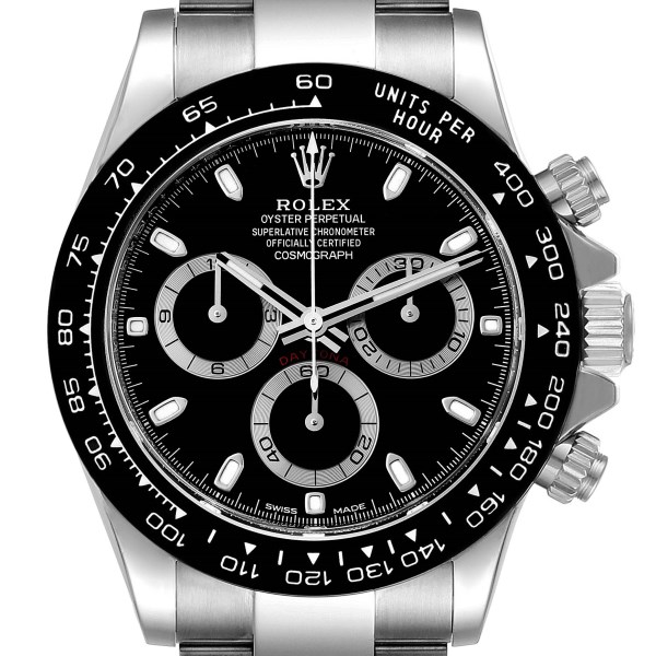 Rolex Daytona Ceramic Bezel Black Dial Steel Mens Watch 116500 Box Card