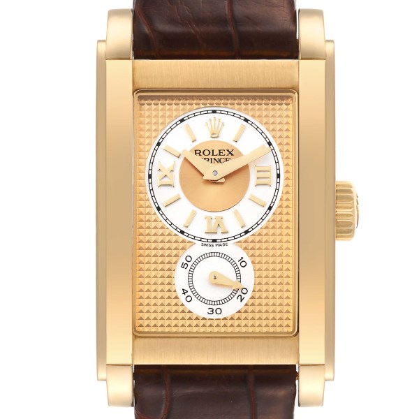 Rolex Cellini Prince Yellow Gold Champagne Dial Mens Watch 5440