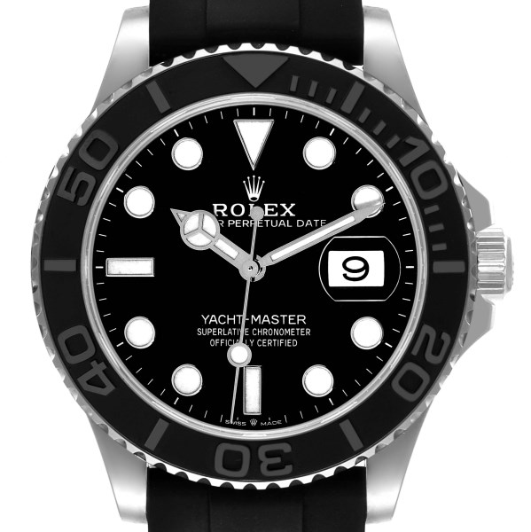 Rolex Yachtmaster White Gold Oysterflex Bracelet Mens Watch 226659