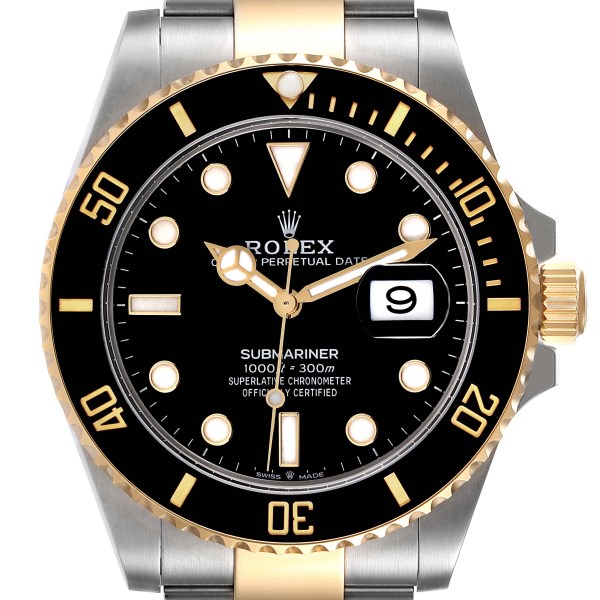 Rolex Submariner 41 Steel Yellow Gold Black Dial Mens Watch 126613