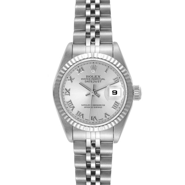 Rolex Datejust Steel White Gold Silver Dial Ladies Watch 69174