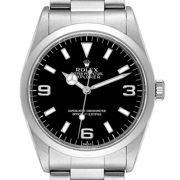 Rolex Explorer I Black Dial Stainless Steel Mens Watch 14270