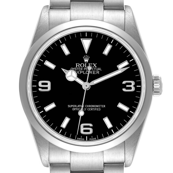 Rolex Explorer I Black Dial Stainless Steel Mens Watch 114270